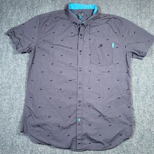 Buy Me Brunch Shirt Mens 2XL Gray Short Sleeve Button Down Revolver Print Cotton